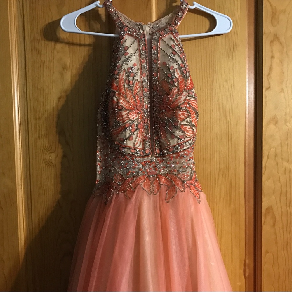 Terani Couture Prom Dress in Coral